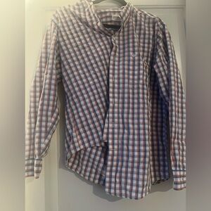 Dockers Men's Blue and Red Plaid Shirt